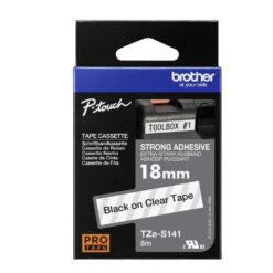 Märktejp Brother TZES141 18 mm Sv/Tra Extra fäs