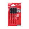 Märkpenna Milwaukee Fin spets Svart 4-Pack